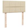 vidaXL Sommier &agrave; lattes de lit avec matelas Cr&egrave;me 80x200 cm Tissu