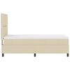 vidaXL Lit &agrave; ressorts avec matelas Cr&egrave;me 100 x 200 cm tissu