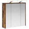 vidaXL Armoire Miroir de Salle de Bain Ch&ecirc;ne fum&eacute; 63,5 x 16 x 62,5 cm