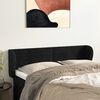 vidaXL T&ecirc;te de lit avec oreilles Noir 147x23x78/88 cm Velours