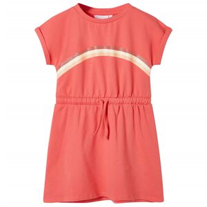 Robe pour enfants avec cordon de serrage corail 116