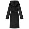 vidaXL Peignoir avec capuche Noir xl Flanelle