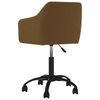 vidaXL Chaises &agrave; manger pivotantes lot de 4 Marron Velours