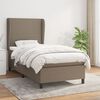 vidaXL Sommier &agrave; lattes de lit avec matelas Taupe 90x190 cm Tissu