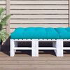 vidaXL Coussin de palette turquoise 120x80x12 cm tissu