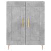 vidaXL Buffet haut Gris b&eacute;ton 69,5x34x180 cm Bois d'ing&eacute;nierie