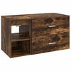 vidaXL Ensemble de mobilier de salle de bain 2 pc Ch&ecirc;ne fum&eacute;