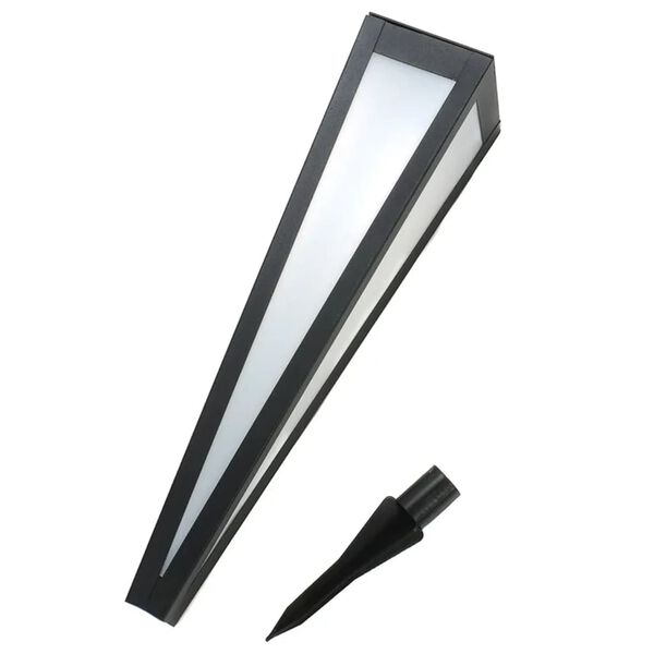HI Lampe sur piquet solaire &agrave; LED de jardin 58 cm Noir