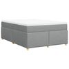 vidaXL Sommier &agrave; lattes de lit avec matelas Gris clair 160x200cm Tissu