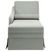 vidaXL Fauteuil long et traversin accoudoir droit gris clair velours