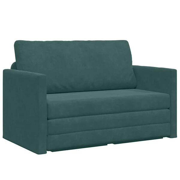 vidaXL Canap&eacute;-Lit Vert fonc&eacute; 124 x 204 x 61 cm Velours
