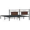 vidaXL Cadre de lit sans matelas ch&ecirc;ne marron 183x213 cm