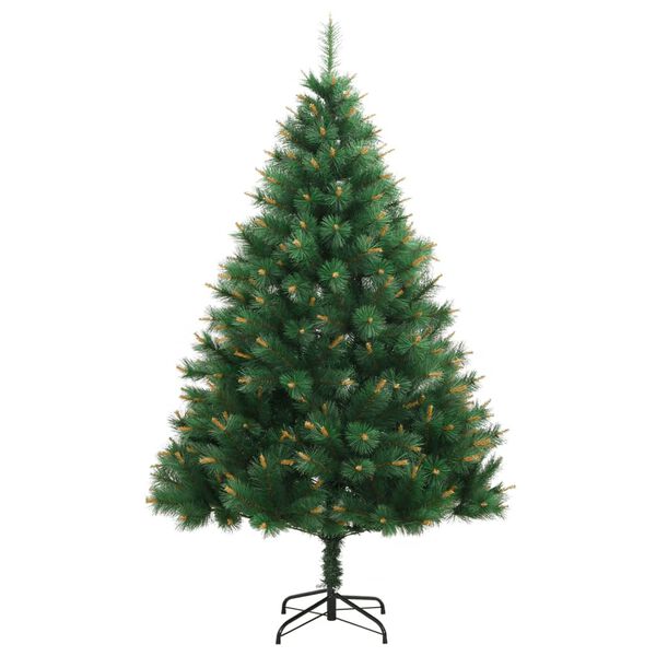 vidaXL Sapin de No&euml;l artificiel &agrave; charni&egrave;res avec support 240 cm