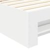 vidaXL Cadre de lit Blanc 80 x 200 cm Bois d'ing&eacute;nierie