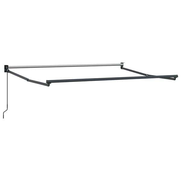 vidaXL Auvent r&eacute;tractable manuel Orange, Gris et Bleu 3,5 x 2 m