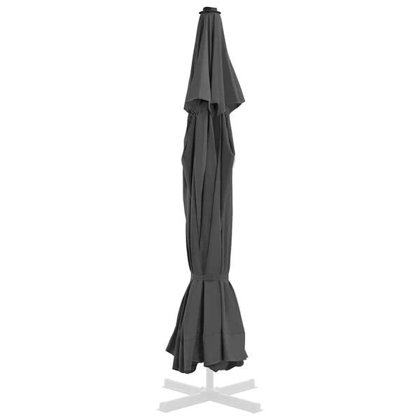 vidaXL Tissu de remplacement pour parasol d'ext&eacute;rieur Anthracite 515cm