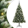 vidaXL Sapin de No&euml;l artificiel &agrave; charni&egrave;re avec neige en flocons