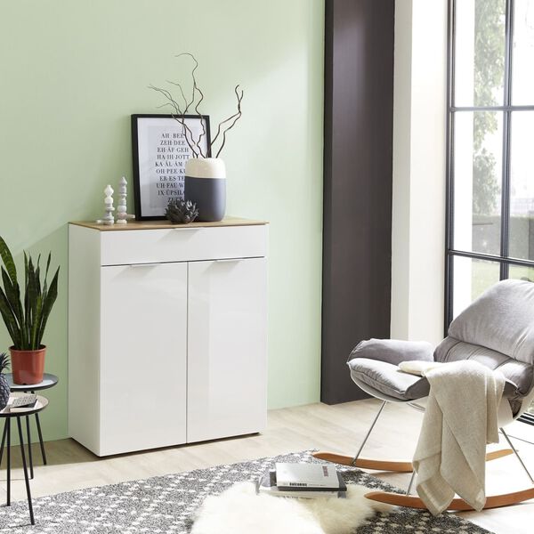 Germania Commode GW-Cetano Blanc et ch&ecirc;ne
