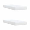 vidaXL Sommier à lattes de lit avec matelas Blanc 200x200cm Similicuir