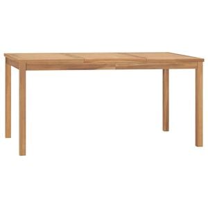vidaXL Table &agrave; d&icirc;ner de jardin 160x80x77 cm Bois de teck solide