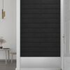 vidaXL Panneaux muraux 12 pcs Noir 60x15 cm Velours 1,08 m&sup2;