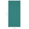 vidaXL Panneaux de toiture 36 pcs Acier galvanis&eacute; Vert 100x45 cm