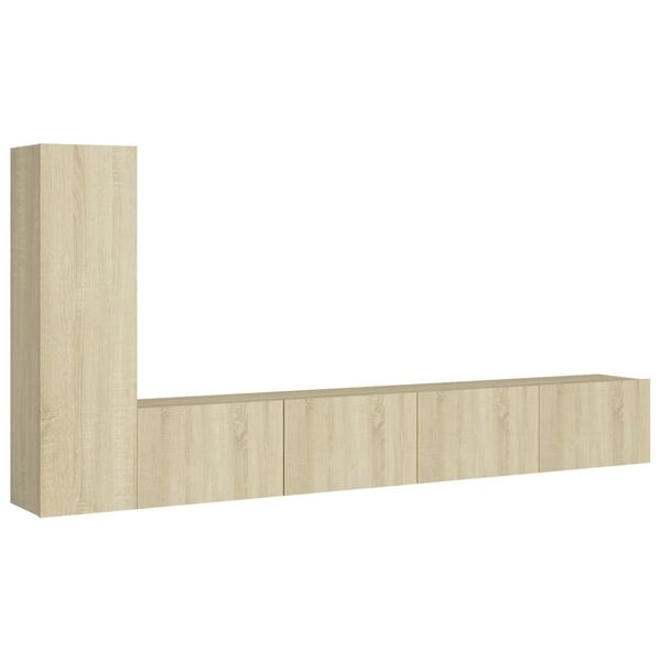 vidaXL Ensemble de meubles TV 3 pcs Ch&ecirc;ne sonoma Bois d'ing&eacute;nierie