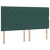 vidaXL Lit avec des lumi&egrave;res &agrave; LED Vert fonc&eacute; 180 x 200 cm Velours