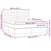 vidaXL Sommier &agrave; lattes de lit et matelas et LED Noir 180x200 cm Tissu