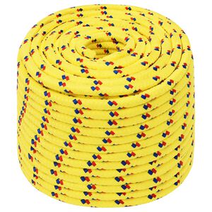 vidaXL Corde utilitaire polyvalente 12 mm 50 m Jaune PP
