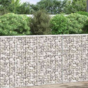 vidaXL Lit sur&eacute;lev&eacute; &agrave; gabion en trap&egrave;ze Acier galvanis&eacute; 100x20x100 cm