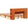 vidaXL Lit biblioth&egrave;que sans matelas cire marron 150x200cm bois massif
