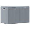 vidaXL Bo&icirc;te de rangement de jardin 180 L Gris PP aspect bois