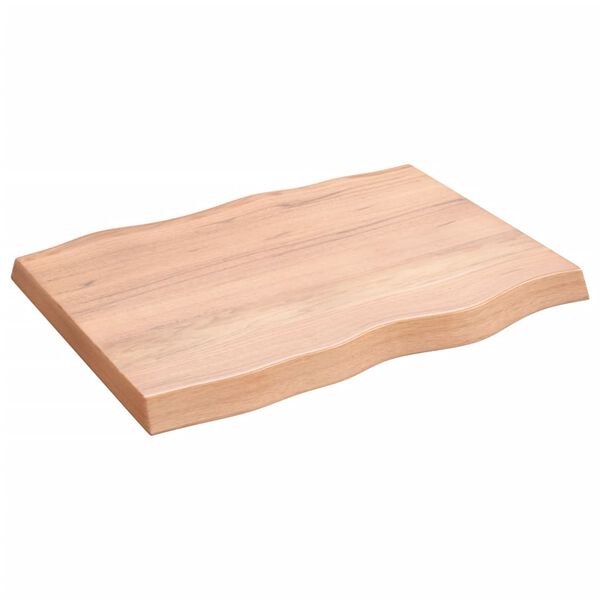 vidaXL Dessus de table bois massif trait&eacute; bordure assortie