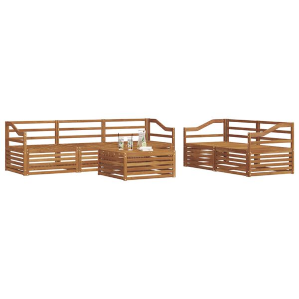 vidaXL Ensemble de canap&eacute;s d'ext&eacute;rieur 6 pcs Naturel