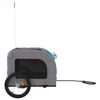 vidaXL Remorque de v&eacute;lo pour animaux de compagnie bleu et gris