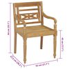 vidaXL Chaises Batavia avec coussins lot de 4 Bois de teck solide