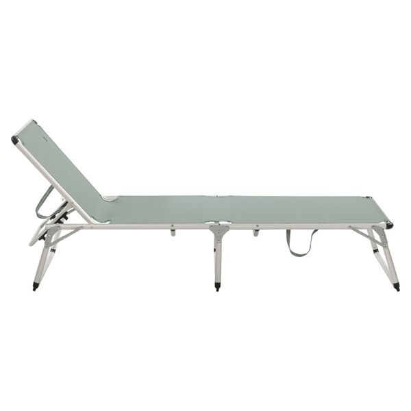 Travellife Chaise longue de camping Como vert doux