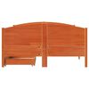vidaXL Cadre de lit sans matelas cire marron 135x190cm bois pin massif