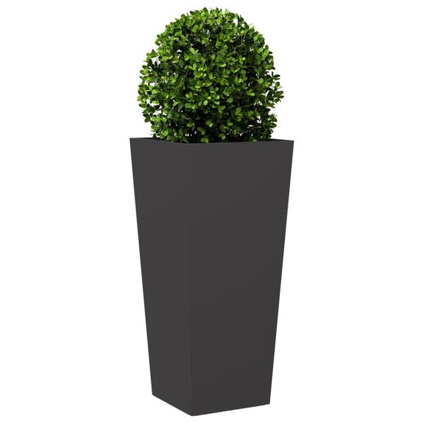 vidaXL Jardinières 2 pcs noir 35x35x75 cm acier
