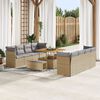 vidaXL Ensemble de canap&eacute; de jardin 11 pcs beige et gris clair