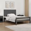 vidaXL T&ecirc;te de lit murale Gris 127,5x3x60 cm Bois massif de pin