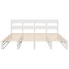 vidaXL Cadre de lit sans matelas blanc 200x200 cm bois massif de pin