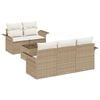 vidaXL Ensemble de Canap&eacute;s 6 pc Beige polyrotin