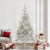 vidaXL Sapin de Noël artificiel pré-éclairé Argent 240 cm PET