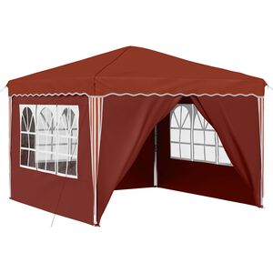 vidaXL Tente de f&ecirc;te pop-up Terre cuite 288 x 288 x 245 cm