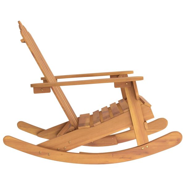 vidaXL Chaise &agrave; bascule Adirondack bois massif d'acacia