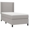 vidaXL Sommier &agrave; lattes de lit matelas LED Gris clair 90x200 cm Tissu