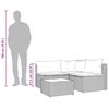 vidaXL Salon de jardin 4 pcs avec coussins Noir R&eacute;sine tress&eacute;e
