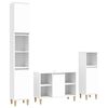 vidaXL Ensemble de meubles salle de bain 3 pcs blanc bois d'ing&eacute;nierie